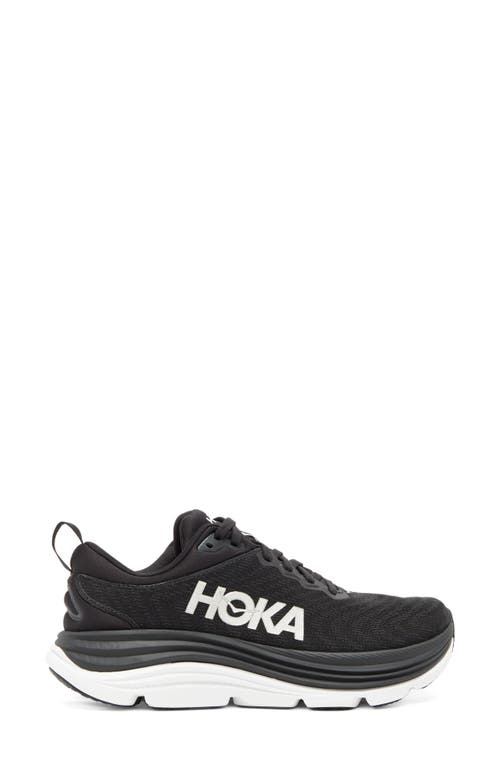 Shop Hoka Gaviota 5 Running Shoe In Black/white