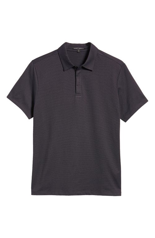 Shop Robert Barakett Lomond Cotton Blend Jacquard Polo In Navy