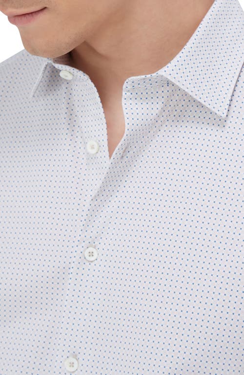 Shop Bugatchi James Ooohcotton® Mini Check Print Button-up Shirt In Sand