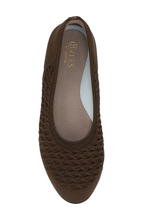Bzees Khloe Knit Ballet Flat In Green