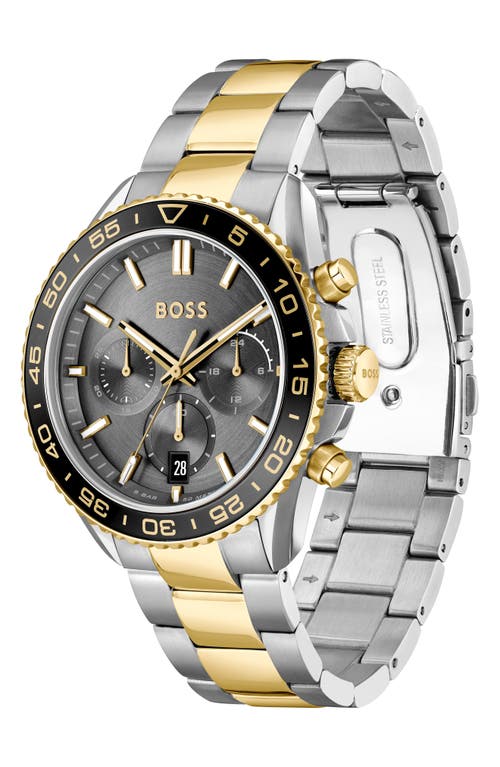 Hugo Boss Boss Runner Chronograph Bracelet Watch, 45mm In Gray/black