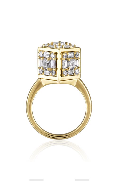 Mindi Mond Dimensional Diamond Ring In Yellow Gold/diamond