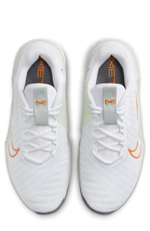Shop Nike Metcon 9 Training Shoe In White/silver/bright Mandarin