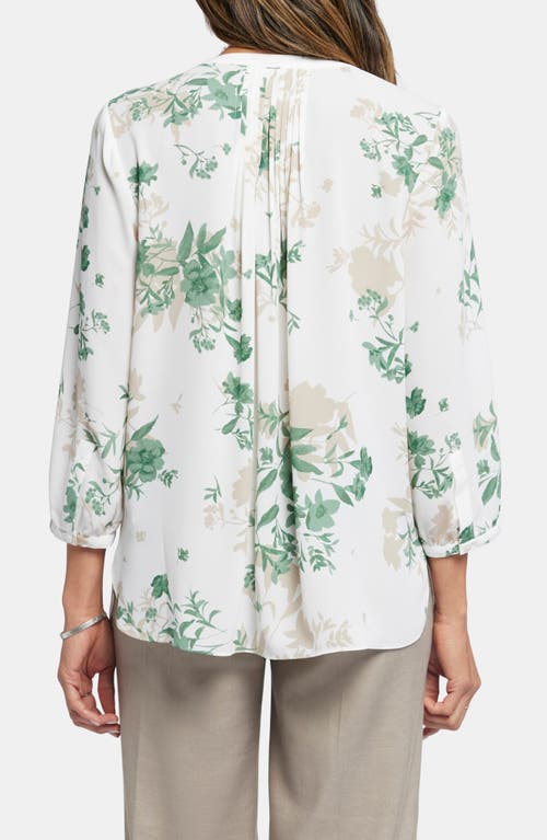 Shop Nydj Pintuck Blouse In Alicia Glen