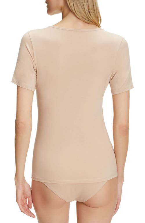 Falke Daily Climate Control Cotton Blend T-shirt In Camel