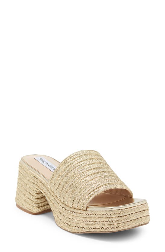 Steve Madden Reign Platform Mule In Gold