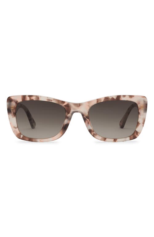 Portofino 52mm Gradient Rectangular Sunglasses in Flamingo/Black Gradient