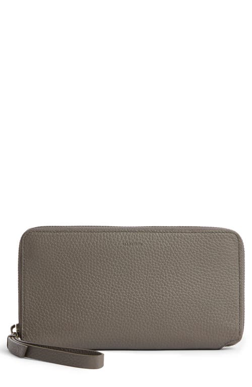 AllSaints Fetch Leather Phone Wristlet in Olive