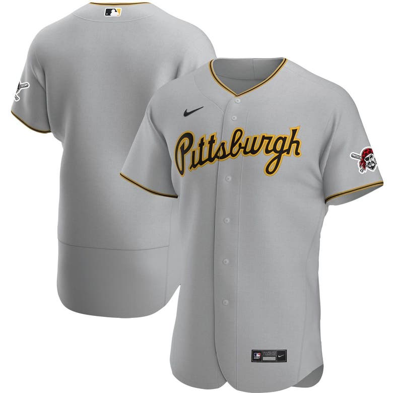 Nike Men's Gray Pittsburgh Pirates Road Authentic Team Jersey - Gray