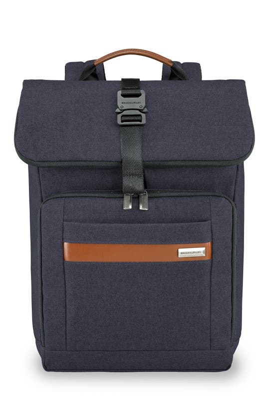 BRIGGS & RILEY MEDIUM RFID POCKET FOLDOVER LAPTOP BACKPACK,ZK230-10