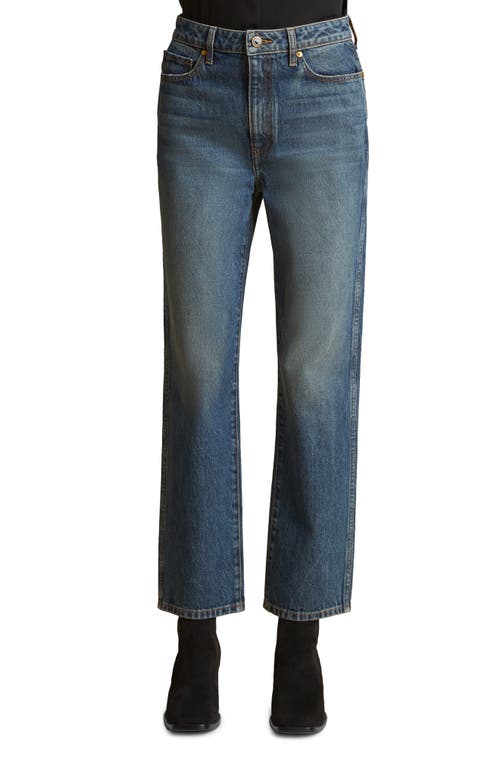 Khaite Danielle High-rise Straight-leg Ankle Jeans In Blue