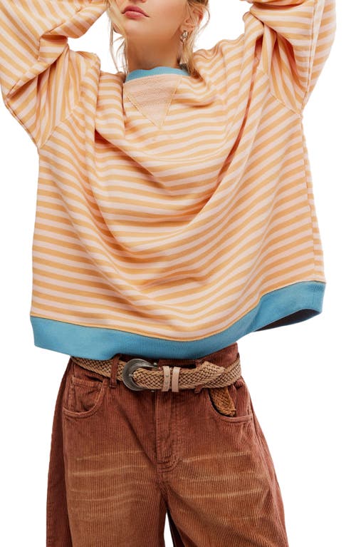 FREE PEOPLE FREE PEOPLE OVERSIZE STRIPE SWEATSHIRT 