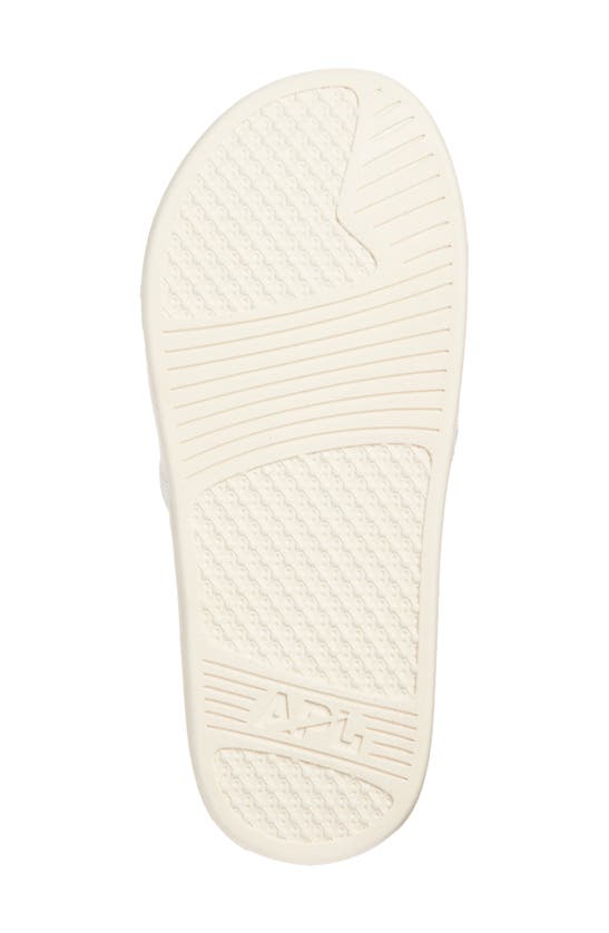 Apl Athletic Propulsion Labs Big Logo Techloom Knit Sport Slide In Pristine / Neon / Blocked