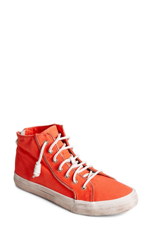 x Rebecca Minkoff Washed Canvas High Top Sneaker in Orange