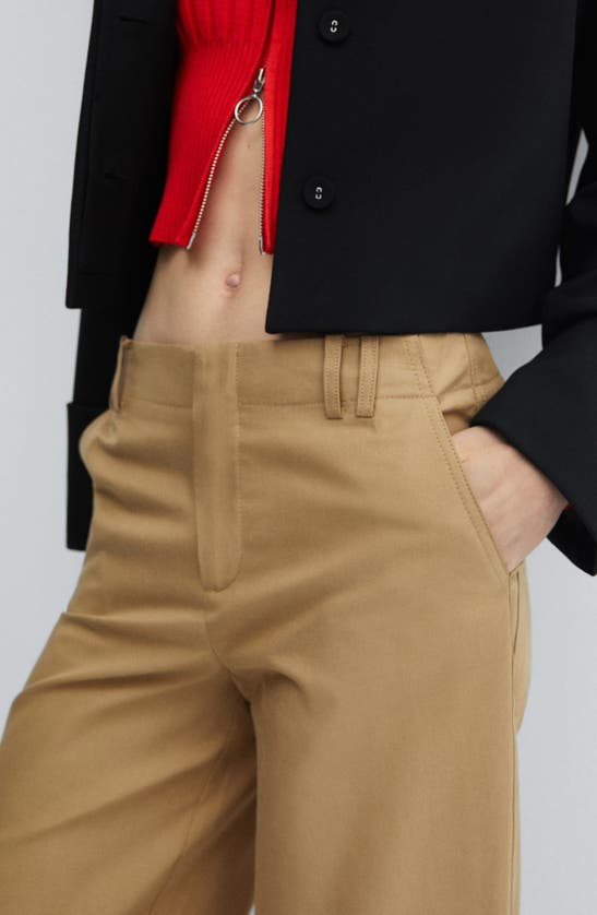 Mango Wide Leg Pants In Beige