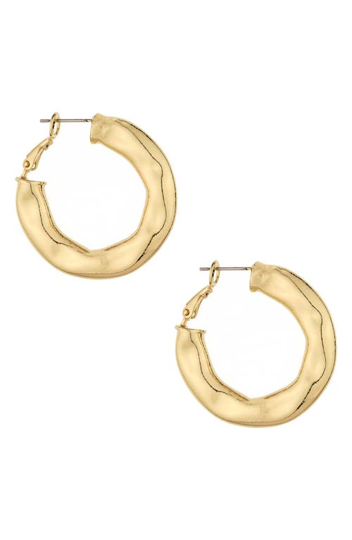 Ettika Golden Wave Hoop Earrings