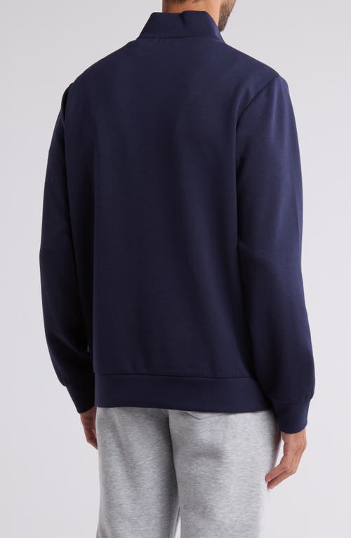 Shop Truth Half-zip Pullover Sweater In Navy Blue