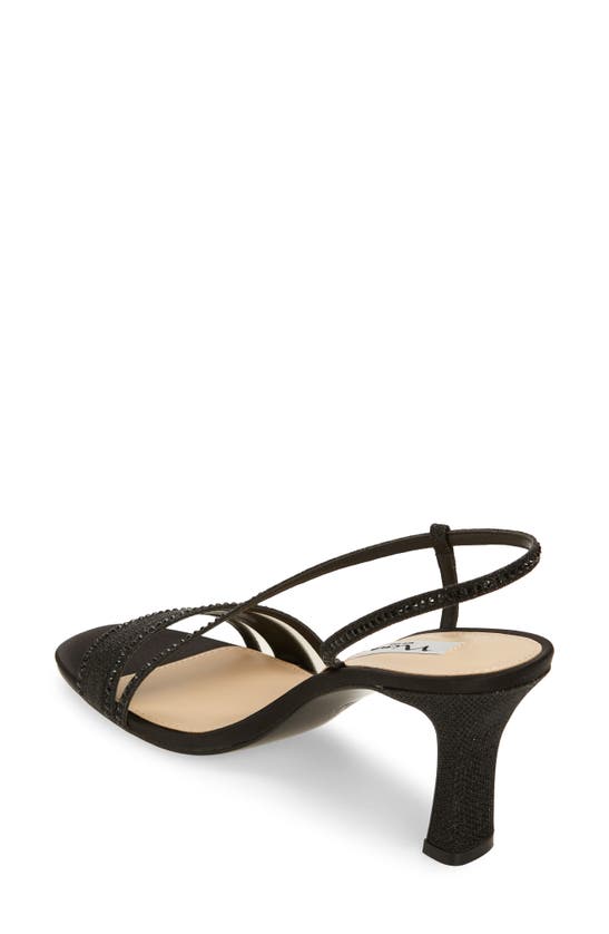 Nina Abbi Womens Leather Slingback Sandals In Black