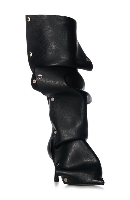 Azalea Wang Imogine Adjustable Snap Boot In Black