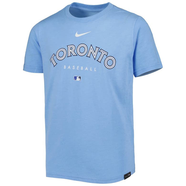 Youth Nike Light Blue Toronto Blue Jays Authentic Collection Early Work Tri-Blend T-Shirt