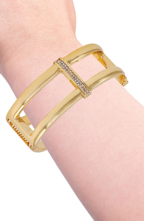 Vince Camuto Crystal Bangle Bracelet In Gold Tone
