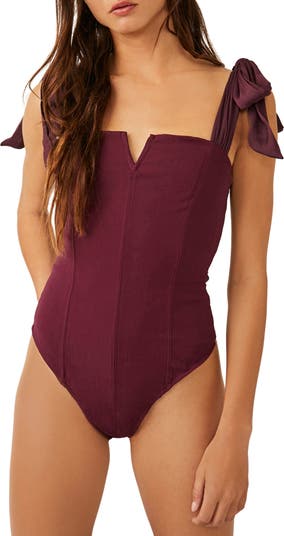 Free people best sale tie shoulder bodysuit