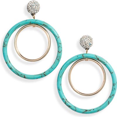 Lele Sadoughi Double Ring Hoop Earrings