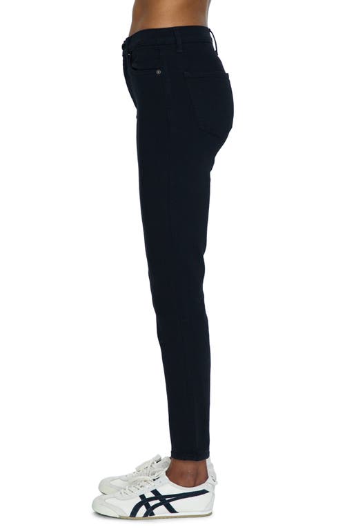 Pistola Teagan High Rise Vented Slim Cigarette Pants In Dark Vinyl In Noir