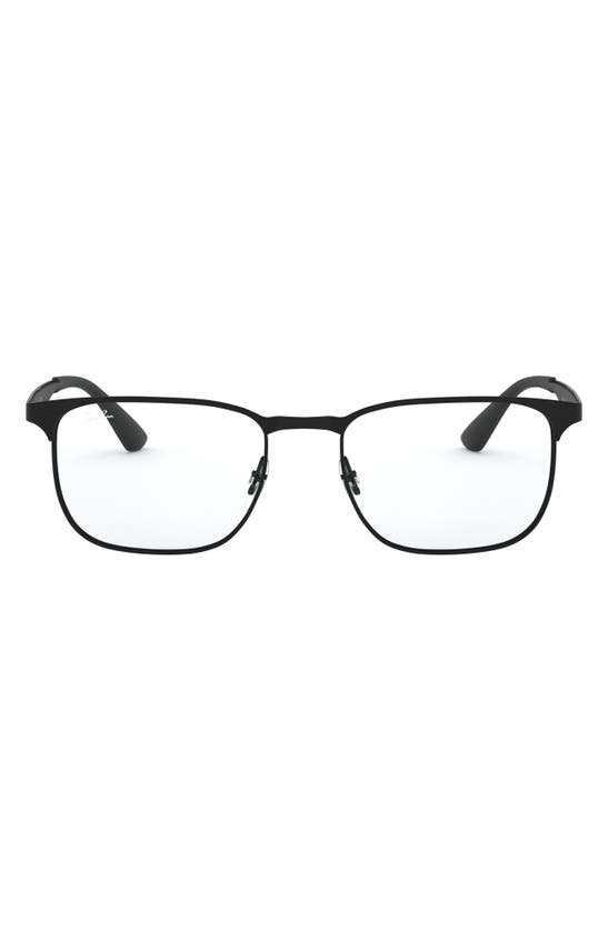 Ray Ban Rectangle-frame Glasses In Black