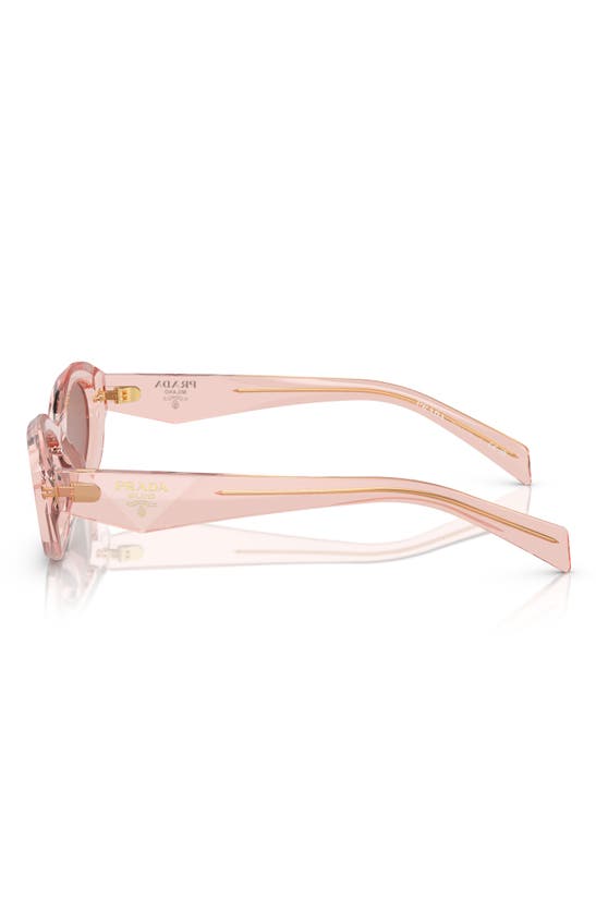 Prada 56mm Oval Sunglasses In Lite Brown