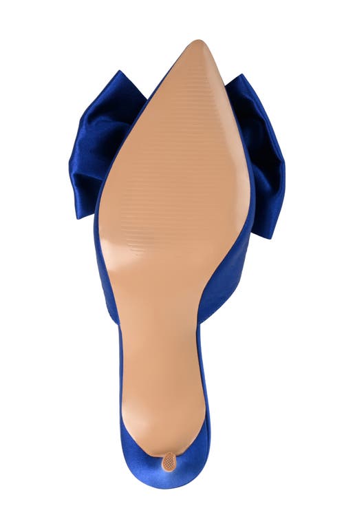 Shop Journee Collection Tiarra Bow Mule In Blue