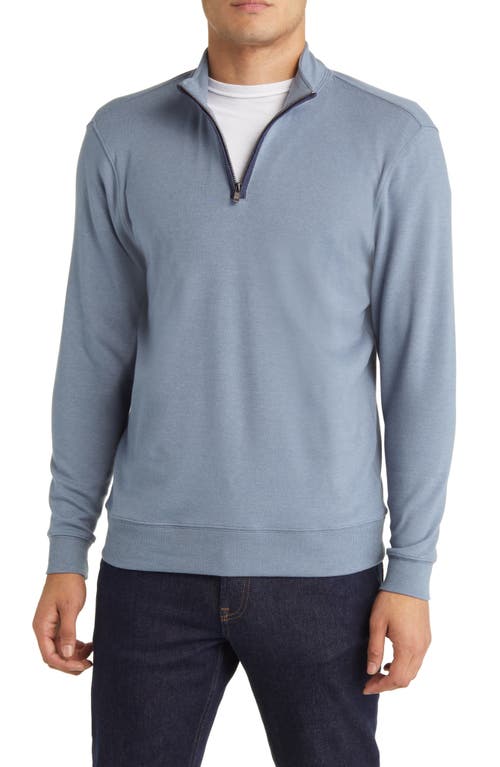 Puremeso Weekend Quarter Zip Top in Mineral Blue