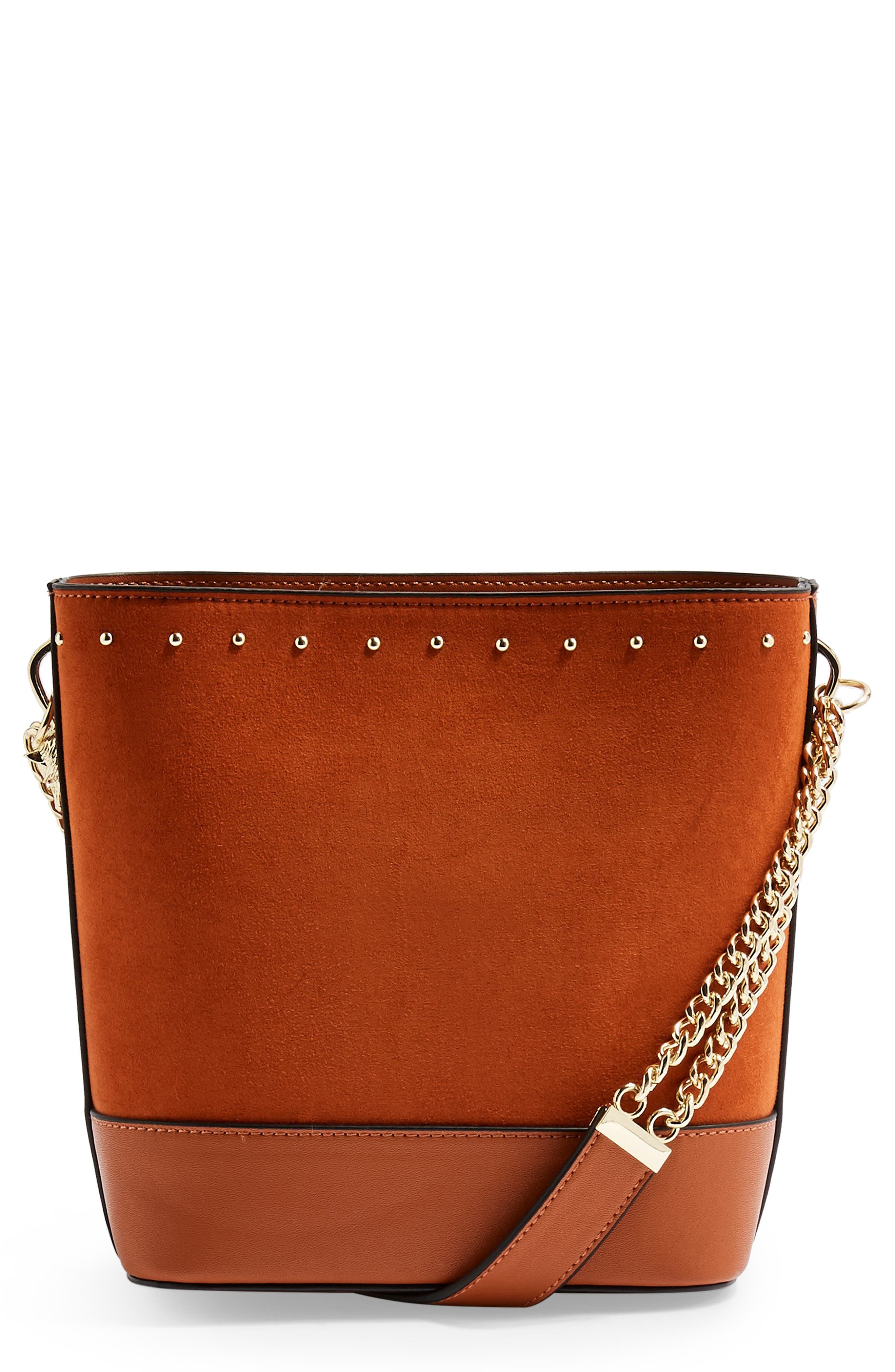 topshop red bucket bag