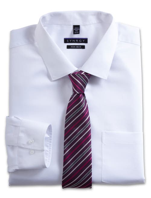 Shop Synrgy By Dxl Sateen Dress Shirt In White