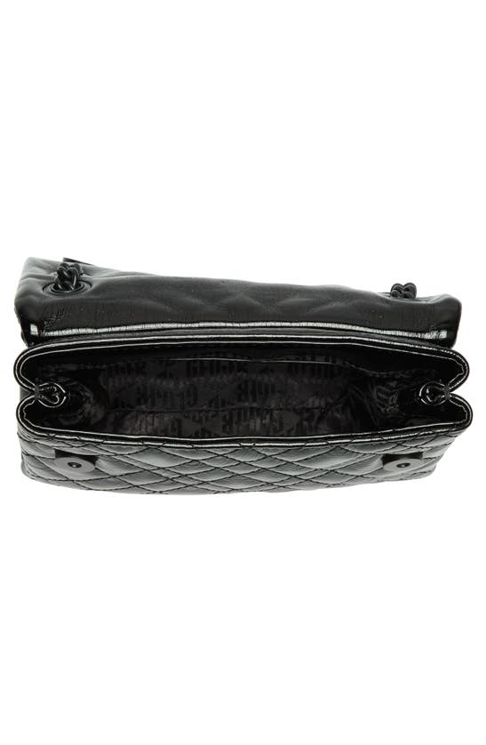 Kurt Geiger Mini Brixton Drench Patent Leather Shoulder Bag In Black