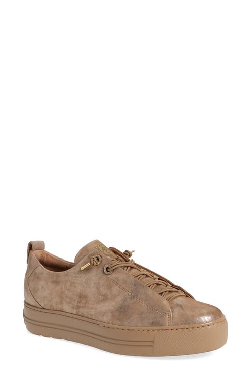 Shop Paul Green Wisdom Sneaker In Champagne Glossy Antic