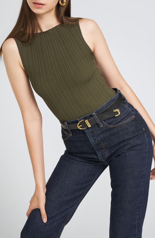 Shop Wayf Constance Rib Top In Olive