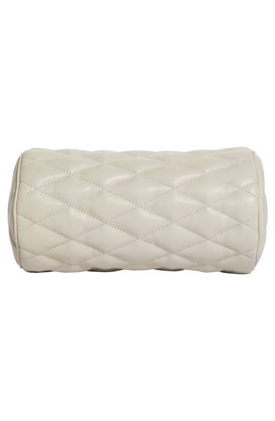 Shop Saint Laurent Medium Sade Quilted Leather Tube Bag In 9207 Crema Soft