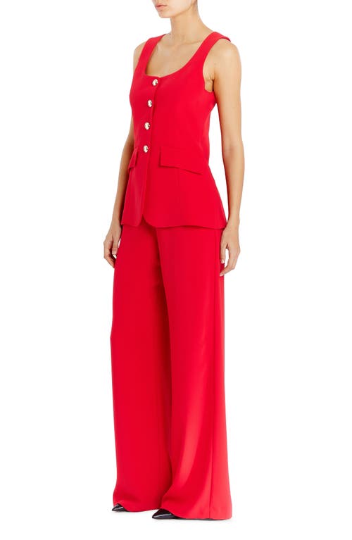 Amanda Uprichard Kya Jumpsuit In Scarlet
