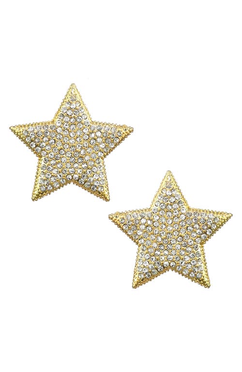 Stella + Ruby Star Stud Earrings in Crystal