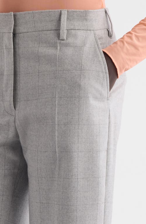 Shop Dries Van Noten Pulla Windowpane Check Wool Pants In Grey