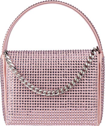 Liselle Kiss Harley Heart Crossbody Bag in Pink Crystal