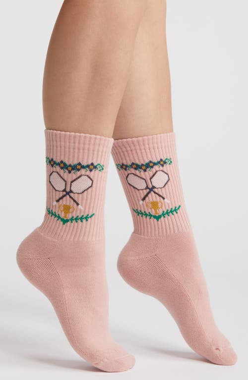 Shop American Trench Center Court Crew Socks In Pink