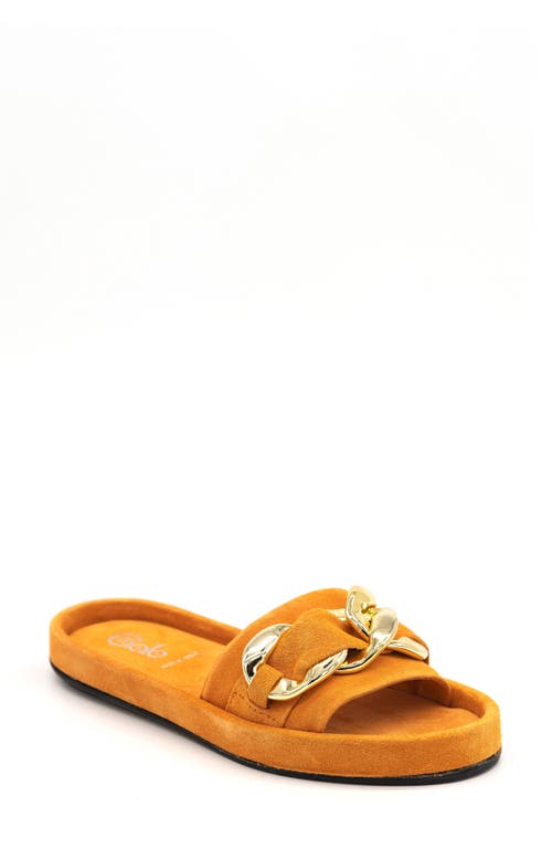 Golo Trieste Slide Sandal in Orange Suede