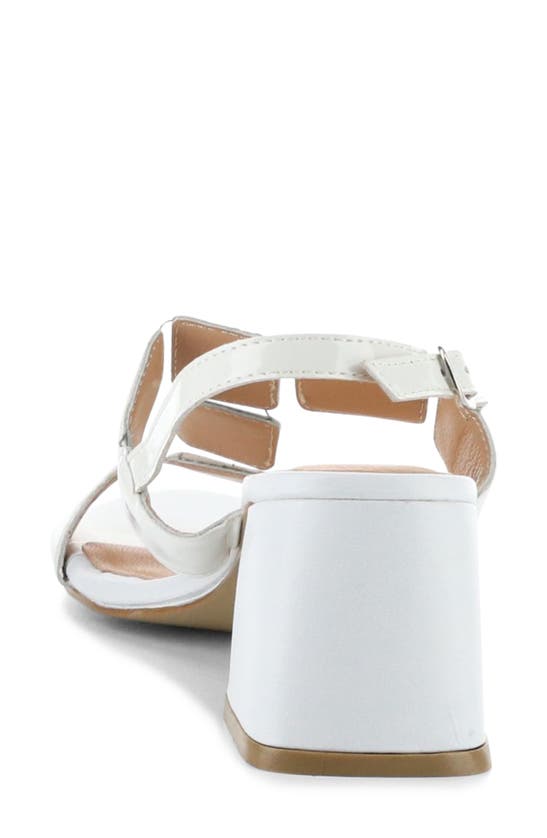 Bos. & Co. Glow Slingback Sandal In White Patent