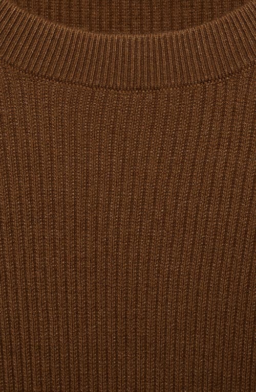 Shop Mango Rib Sweater In Coffee