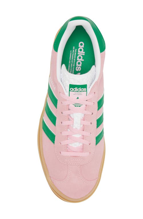 Shop Adidas Originals Adidas Gazelle Bold Platform Sneaker In True Pink/green/ftwr White