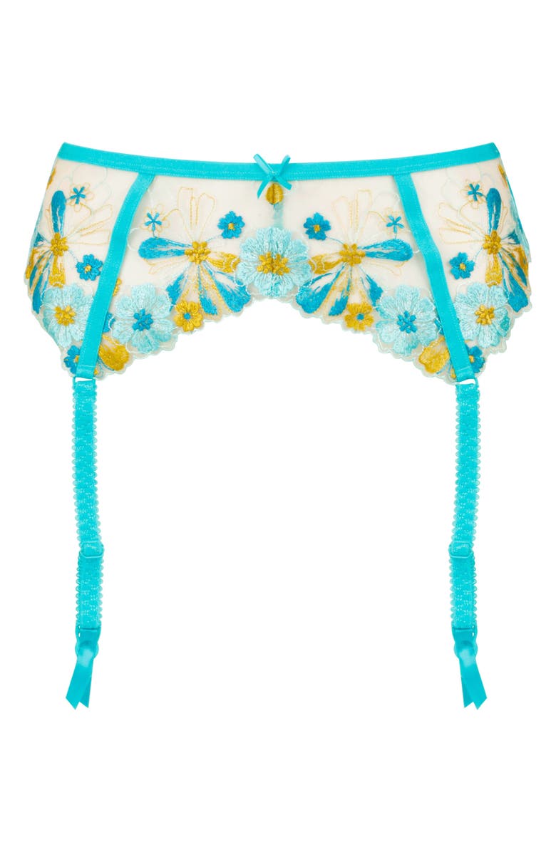 Love, Vera Floral Embroidered Garter Belt Nordstrom