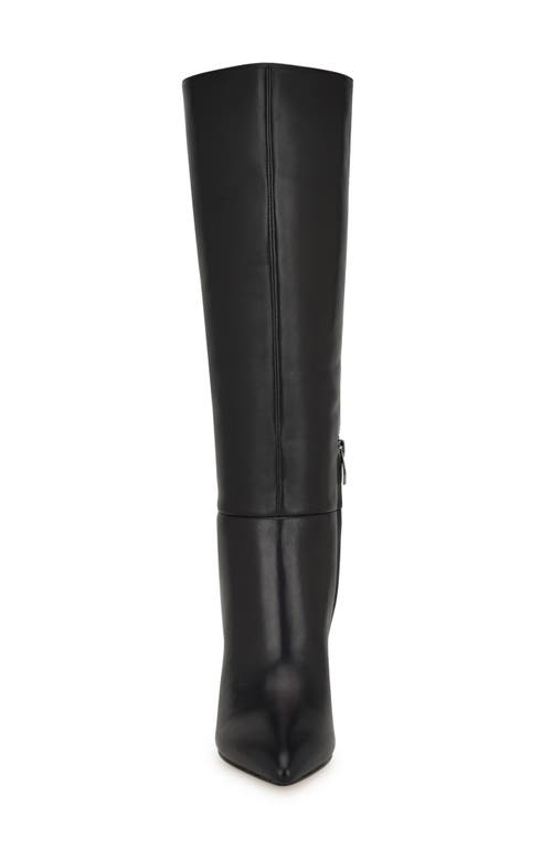 Shop Nine West Peachey Pointed Toe Knee High Boot In Black