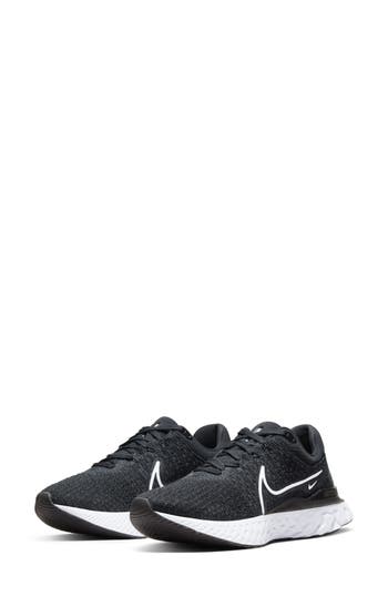 Nike React Infinity Flyknit Running Shoe In Black/white